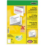 thumbnail of Klapp-Visitenkarten 3C beidseitig bedruckbar 225g/qm hochweiß VE=50 Stück