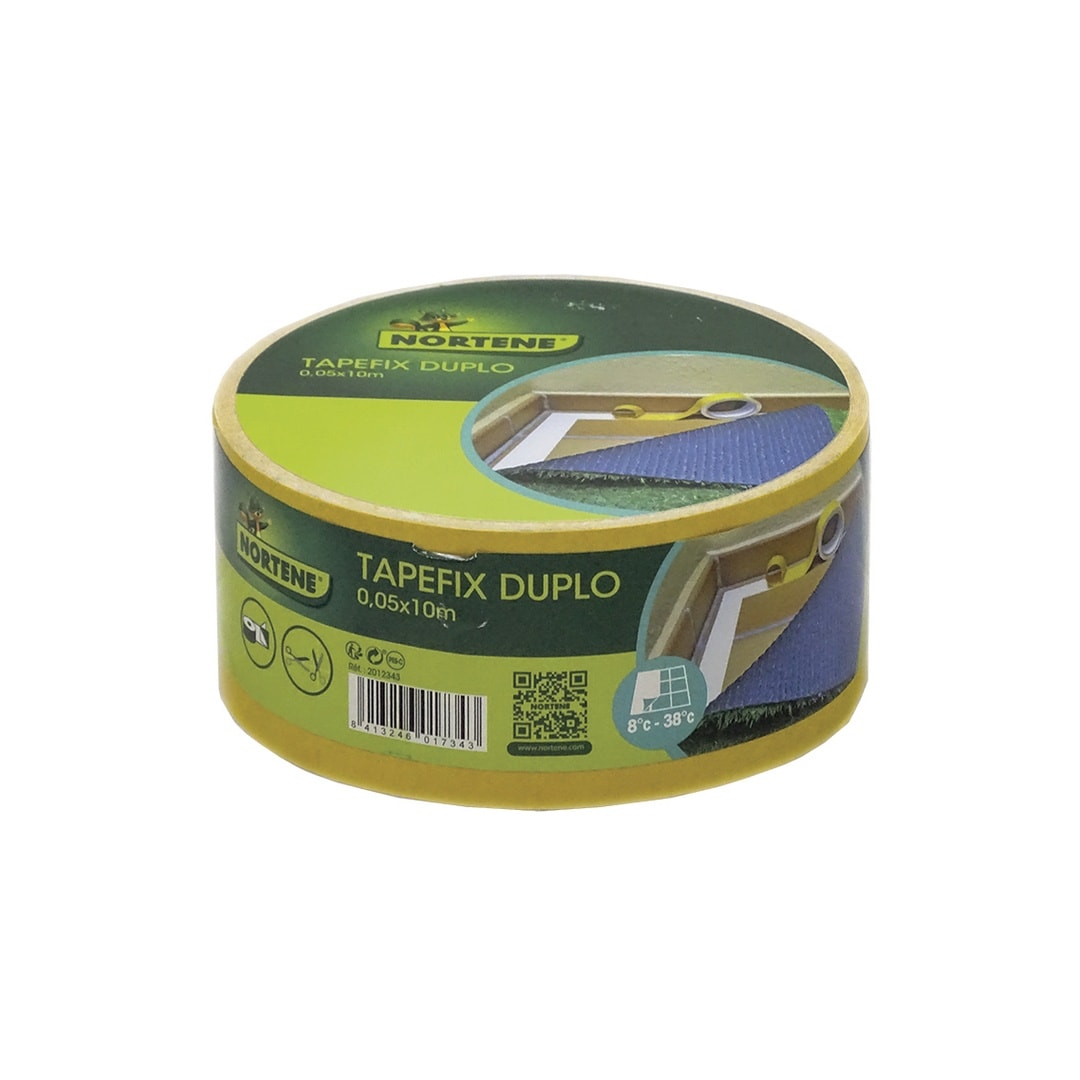 Cinta adhesiva doble cara para la fijación del césped artificial en el suelo  TAPEFIX DUPLO 0,05x10m AMARILLO