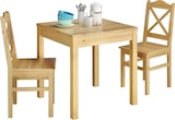 thumbnail of Schöne Sitzgruppe mit Tisch und 2 Stühle Kiefer natur Massivholz 90.70-50 B -Set 20