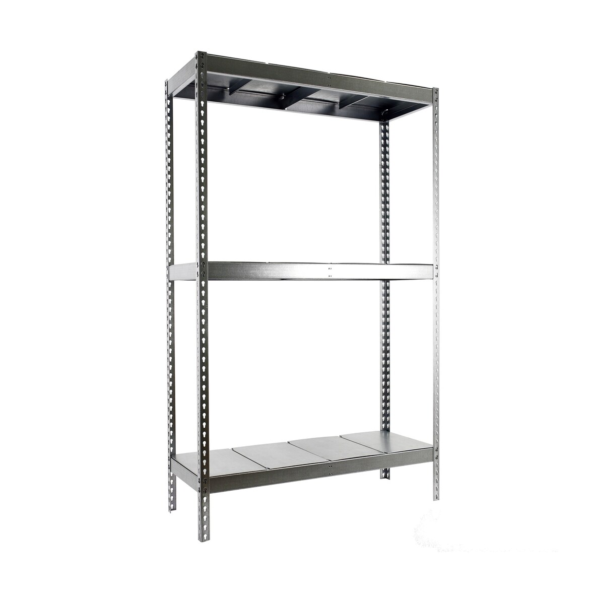 SimonRack Industrieregal, 1500x1500x750 mm, 400 kg am Biegepunkt, 3 Metallböden, Garagenregal, Verzinkt- Ecoforte