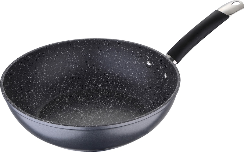 Masterpro - Set van 2 Pannen Ø20/Ø24 cm en Wok Ø28 cm in Gesmeed ...