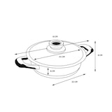 thumbnail of ECOVITAM – Sauteuse 3L Inox 18/10 – Diamètre 24cm – Tous feux – Thermomètre intégré