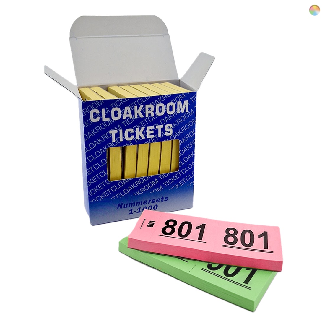 CombiCraft Doppelnummern / Nummernblocks - 1.000 Abrisse pro Block -  Set mit 6 verschienden Farben