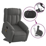 thumbnail of vidaXL Elektrischer Massagesessel mit Aufstehhilfe Dunkelgrau Stoff