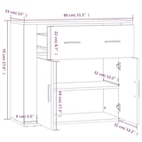 thumbnail of Helloshop26 - Buffet bahut commode armoire meuble de rangement organisateur cuisine salle de séjour salon sonoma 80 x 33 x 70 cm 02_0031716