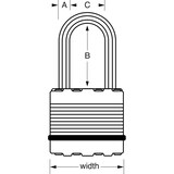 thumbnail of Master Lock Vorhängeschloss Excell Beschichteter Stahl 45 mm M1EURDLF