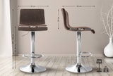 thumbnail of CHEFGASTRO Barhocker MAUI Stoff Chrom HxBxT 84x39x36cm Stoff Braun Barstuhl