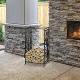 thumbnail of Potalegna per Camino in Acciaio Nero e Antiruggine per Esterni