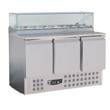 thumbnail of Combisteel Pizzatisch 136 cm mit Granitplatte – 3 Türen, Kühlaufsatz für GN-Behälter