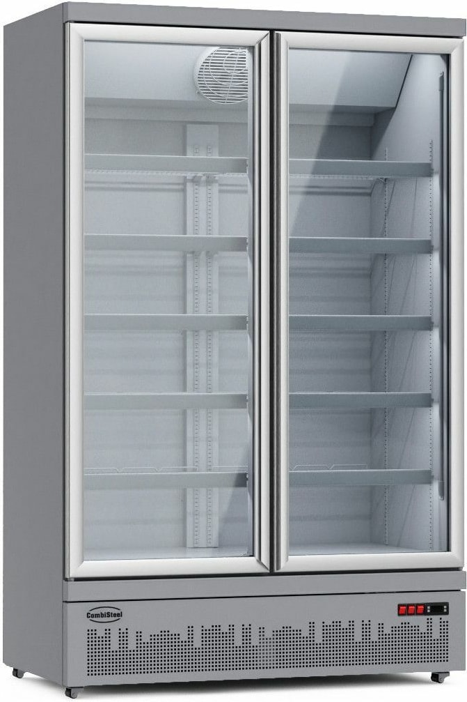 Gastro Flaschenkühlschrank Kühlschrank Gewerbekühlschrank 1000 L 1253x710x1997mm 2 Glastüren
