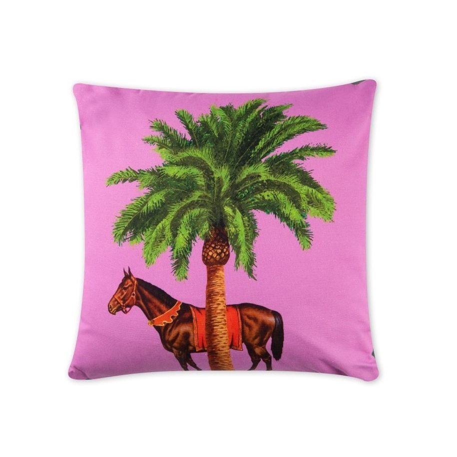Excelsa coussin Le Cirque du Marrakech coton 45x45 cm rose