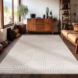 thumbnail of Carpetsale24, Kurzflor Teppich Wohnzimmer 240 x 340 cm, Beige Einfarbig Skandi-Boho Deko, 3D-Effekt, Extra Weich für Flur, Schlafzimmer und Küche