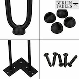 thumbnail of BERLINTABLES Gambe da tavolo Premium Set da 4 15 cm Nero Acciaio Massiccio|Struttura del tavolo Gambe a forcina 3 Montanti Piedini in metallo