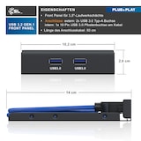 thumbnail of CSL USB 3.0 2-Port Frontpanel für 3,5 Laufwerkschächte - 2x USB 3.0 Buchse Typ A | bis zu 5Gb/s