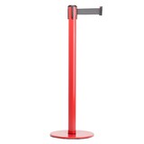 thumbnail of Danieli - Colonnina Segnapercorso con Nastro Estensibile Fino a 3 metri. Metallo Rosso, Base Anti-inciampo (Grigio)