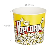 thumbnail of Relaxdays Popcorn Eimer, 6er Set, Popcorn Behälter Kunststoff, wiederverwendbar, 2,8 l, Retro Popcornbecher, gelb
