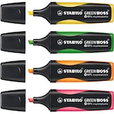 thumbnail of STABILO 4 surligneurs GREEN BOSS jaune + vert + orange + rose