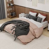 thumbnail of Modernes Bettgestell 160x200 cm aus hochwertigem niederländischem Velours in Beige, zeitloses Design für Ihr Schlafzimmer