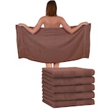 thumbnail of Betz 6 Stück Duschtücher Premium 70x140 cm Farbe nuss