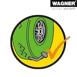 thumbnail of WAGNER Sackkarrenrad - PANNENSICHER - PU geschäumtes Rad Ø 260 mm, Felge 75 mm, Achse 20 mm, Tragkraft 100 kg - 04826201