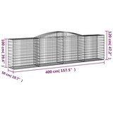 thumbnail of vidaXL Gabionen mit Hochbogen 6 Stk. 400x50x100/120cm Verzinktes Eisen