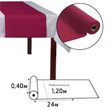 thumbnail of ProNappe - Runner da tavola "Tête à tête" in tessuto non tessuto Airlaid 24x0,40m, pretagliato ogni 1,20m - Colore bordeaux - 4 pezzi