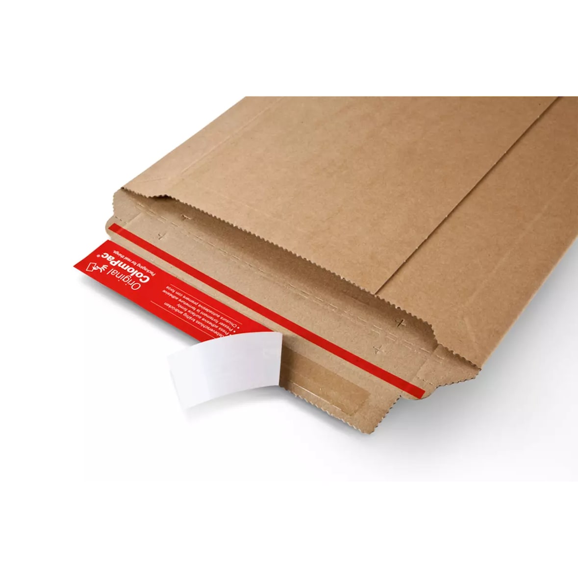 Pochette carton blanche hauteur ajustable 235x340x35 mm