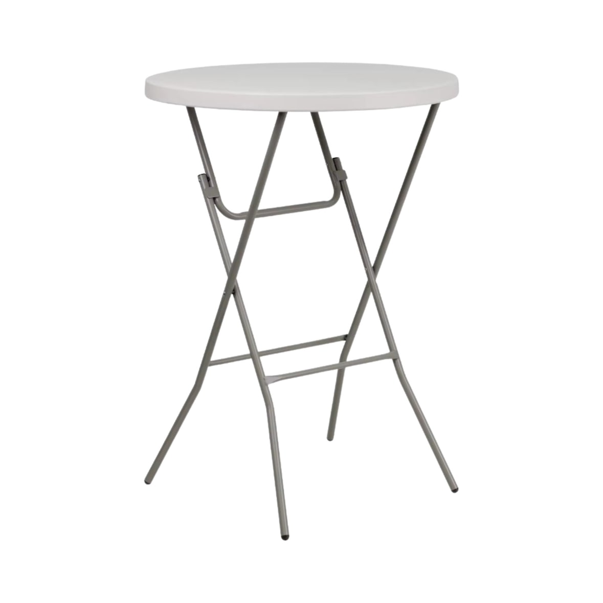 Mesa Plegable Redonda Alta de 80x110cm Catering Blanco 7house