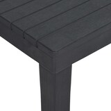 thumbnail of Mesa de jardín PP gris antracita 150x90x72 cm