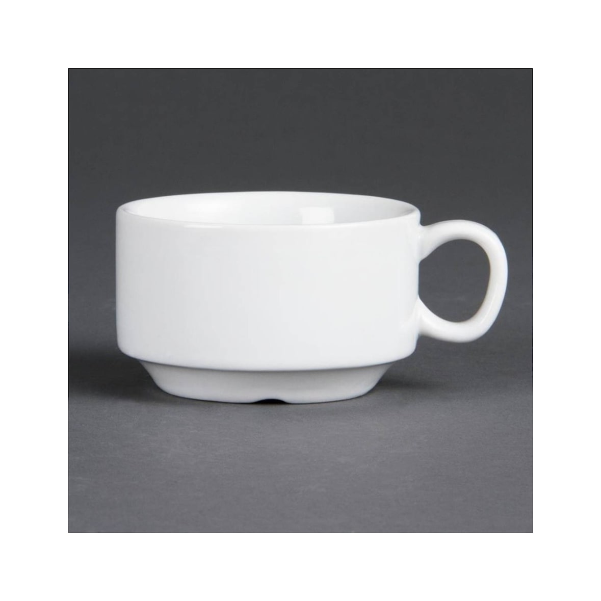 Olympia Whiteware stapelbare Espressotasse 9cl -  12 Stück