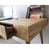 thumbnail of Ócrea Secretária em Madeira de Pinho Maciço - 2 gavetas - 100 x 50 Cm