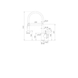 thumbnail of Franke Messing Hochdruck Armatur Lina Semi-Pro Brause Chrom schwarz 115.0626.085