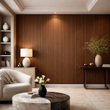 thumbnail of Panel decorativo de PVC efecto lama de madera, juego de 10 piezas, 120x30 cm, revestimiento de pared nogal