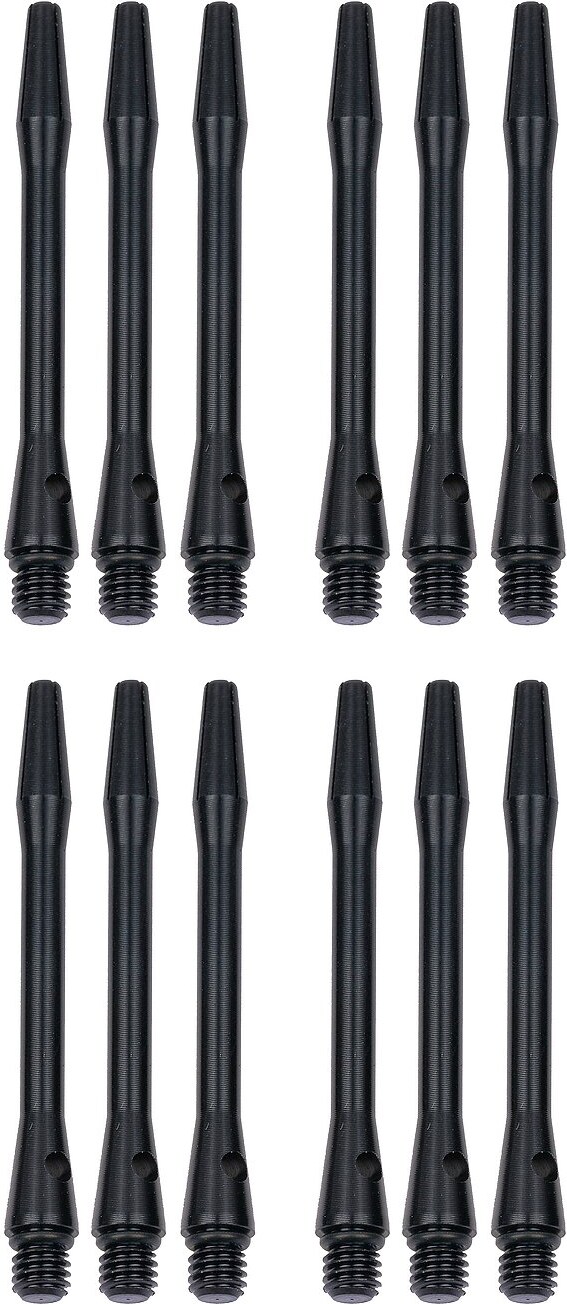Zehn schwarze Dart Schäfte.
