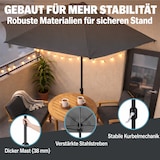 thumbnail of Kingsleeve Sonnenschirm halbrund 2,7m UV-Schutz 80+ Abdeckung anthrazit