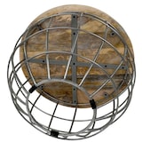 thumbnail of Couchtisch Wohnzimmer-Tisch rund  ø 55 cm  Beistelltisch Metall Gestell Tischplatte Holz massiv : weiß gekälkt