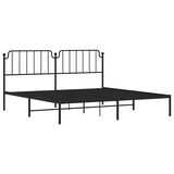 thumbnail of vidaXL Bedframe met hoofdbord metaal zwart 193x203 cm