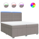 thumbnail of vidaXL Boxspringbett mit Matratze Taupe 200x200 cm Stoff