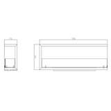 thumbnail of Inbouw bio-ethanol hoekhaard 120x45 SUTRI 120 DX