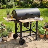 thumbnail of Barbecue A Carbone Con Ripiani Laterali BBQ Grill Da Giardino Con Cassetto Raccogli Cenere 110 x 70.5 x 101.5 Cm Nero
