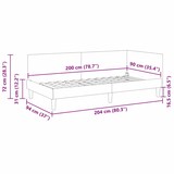 thumbnail of vidaXL Eckbettgestell Dunkelgrau 90 cm x 200 cm Stoff und Sperrholz
