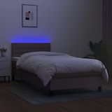 thumbnail of vidaXL Boxspringbett mit Matratze & LED Taupe 90x190 cm Stoff