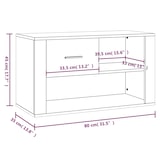 thumbnail of vidaXL Schuhschrank Räuchereiche 80x35x45 cm Holzwerkstoff