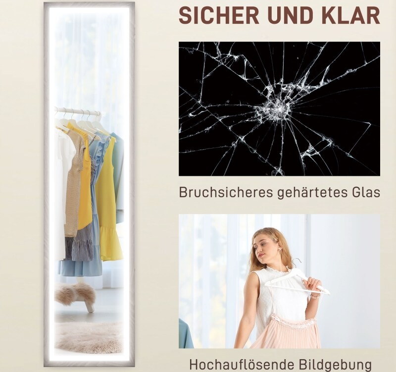 Sicher und klar: bruchsicheres Glas, hochauflösende Bilder.