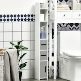thumbnail of kleankin armario alto de baño con 3 puertas y 3 estantes abiertos columna auxiliar de baño para salón aseo dormitorio estilo moderno 15x17x120 cm