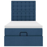 thumbnail of vidaXL Ottoman-Bett mit Matratze & LEDs Blau 80x200 cm Stoff