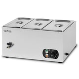 thumbnail of VERTES Calentador de Alimentos Buffet Contenedor para Comida Eléctrico 1500W Acero Inox (Incl. 3x Recipientes GN 1/3 de 6L con Tapa, 0-85°C)