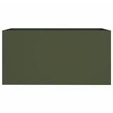 thumbnail of Helloshop26 - Jardinière bac lit surélevé plantes fleurs terrasse jardin olive 62 x 30 x 29 cm acier vert 02_0038705