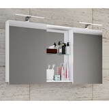 thumbnail of VCM Badmöbel Spiegelschrank Budasi Weiß H. 59 x B. 112 cm T. 12 cm