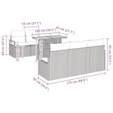 thumbnail of vidaXL 7-teiliges Garten-Sofa-Set mit Kissen Schwarz Poly Rattan Akazie